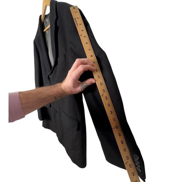 Huckberry 44R 100% Cashmere Blazer $750 Black Luxury Sport Coat Jacket Black - Picture 10 of 10